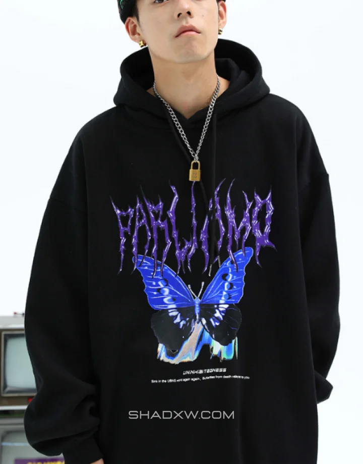 Black Butterfly Hoodie - Image 2