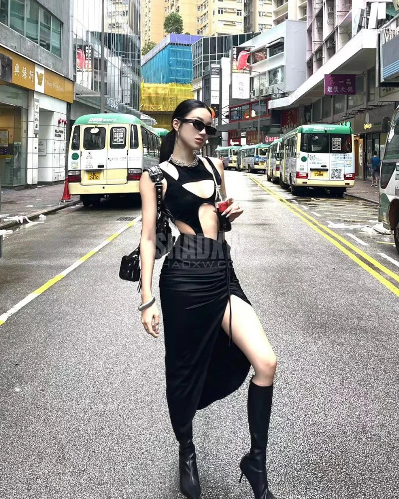 Black Cut Out Bodysuit - Image 7
