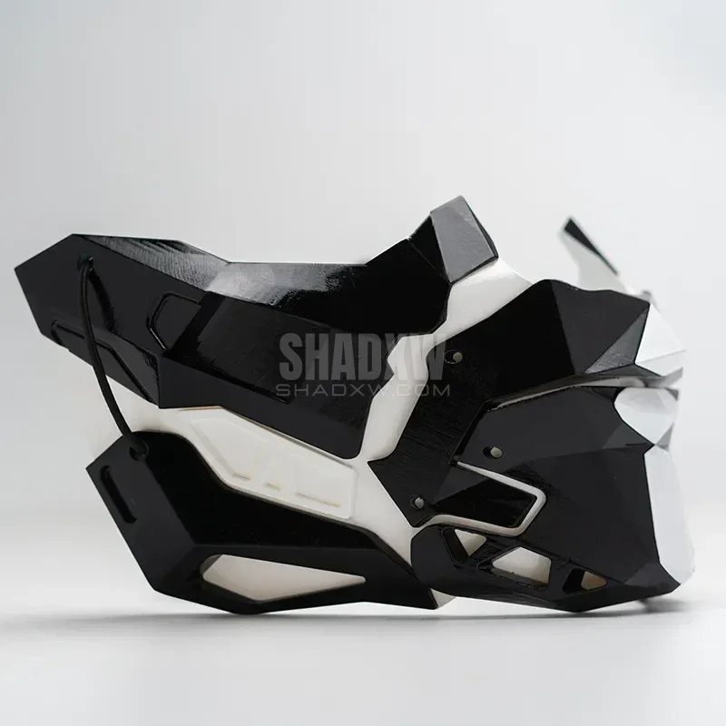 Black Cyborg Cyberpunk Mask - Image 2