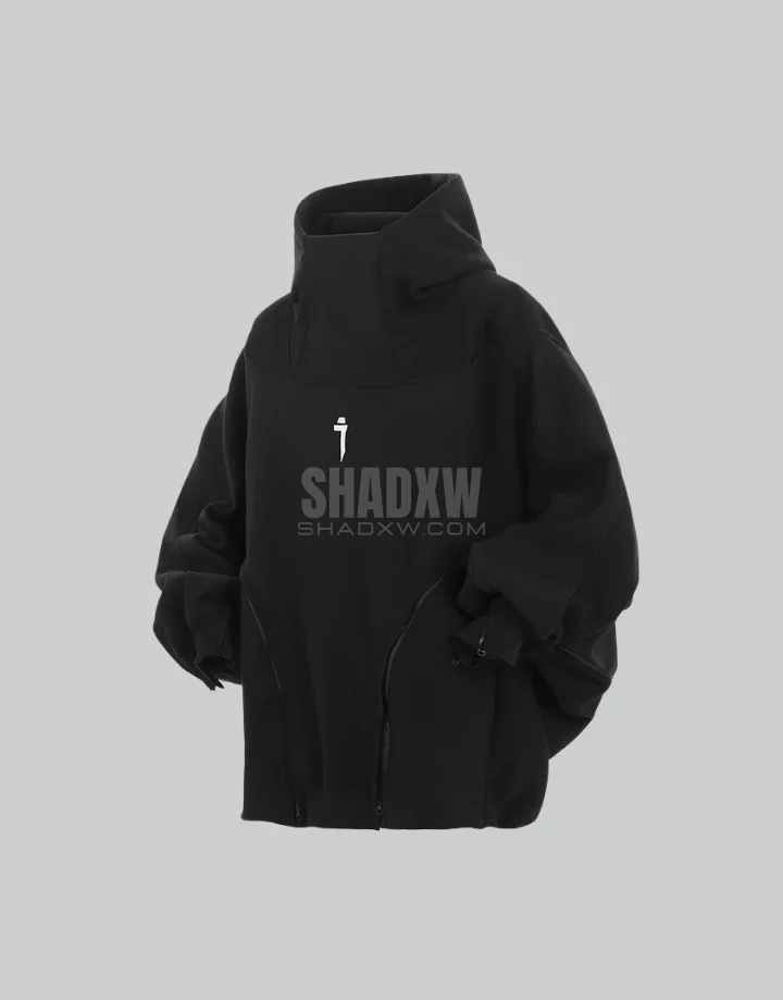 Black hoodie streetwear - Image 2