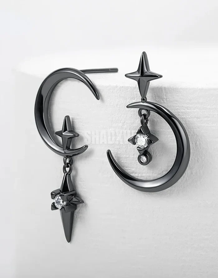 Black Moon Earrings - Image 3