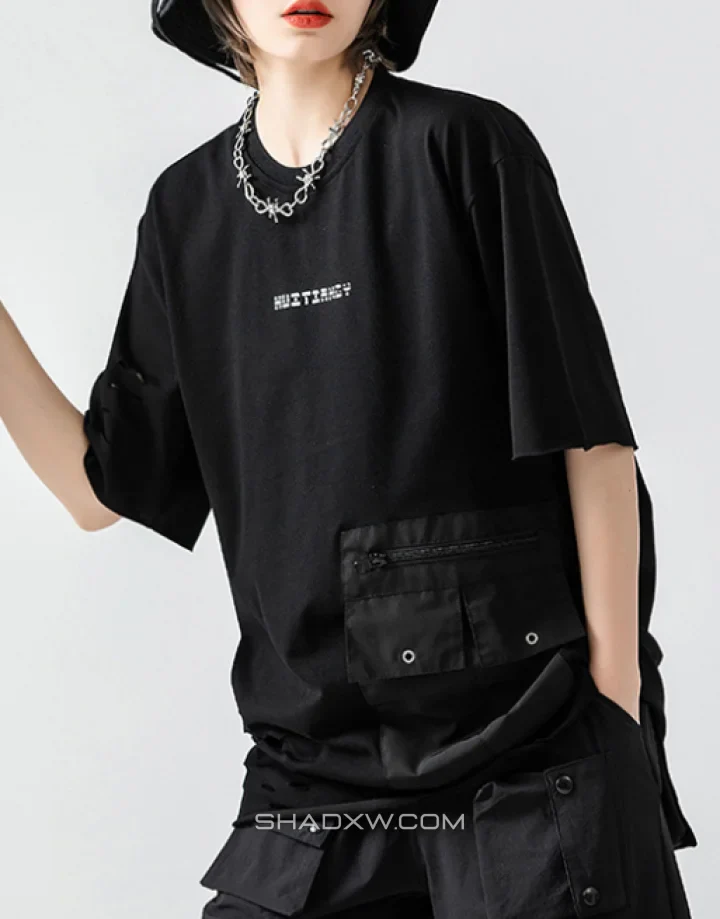 Black Shirt with Pockets - Image 3