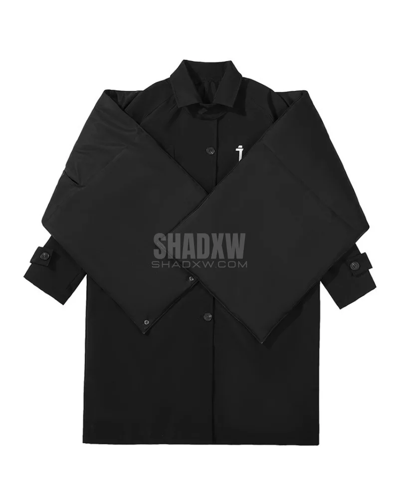 Coat With Shoulder Cape - Image 4
