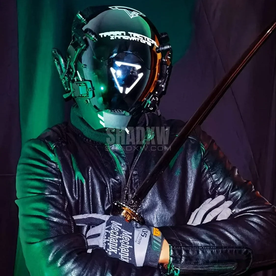 Combat Cyberpunk Helmet - Image 4