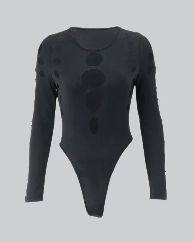 Cut Out Long Sleeve Bodysuit