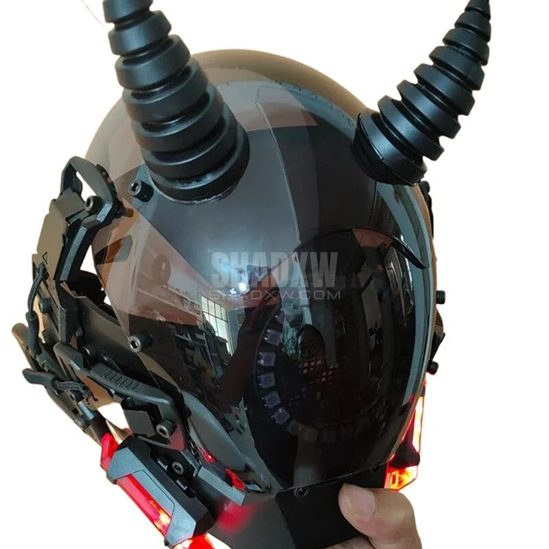Devil Cyberpunk Helmet - Image 3