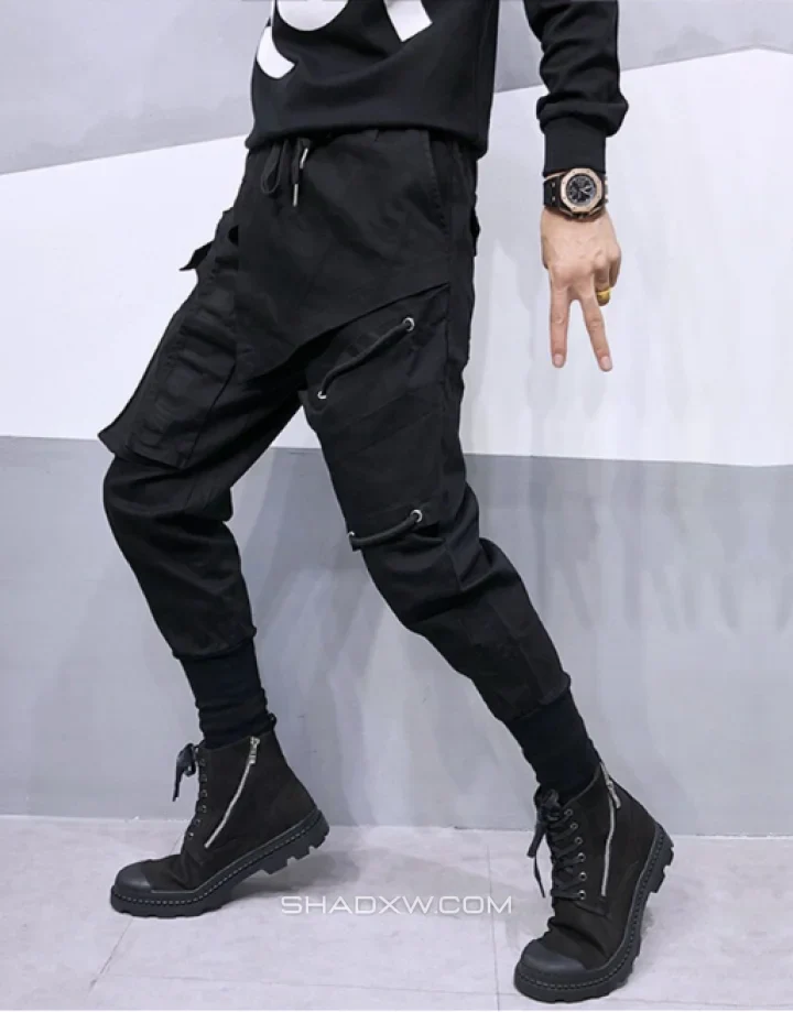 Drawstring cargo joggers - Image 4