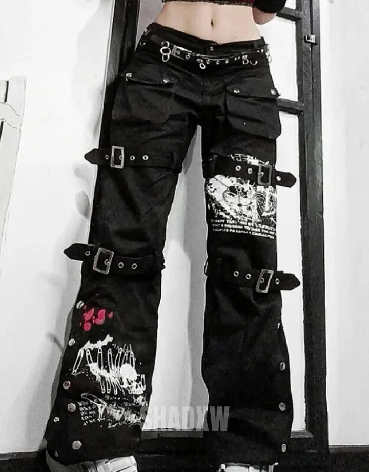 Goth Cargo Pants Womens - Image 10