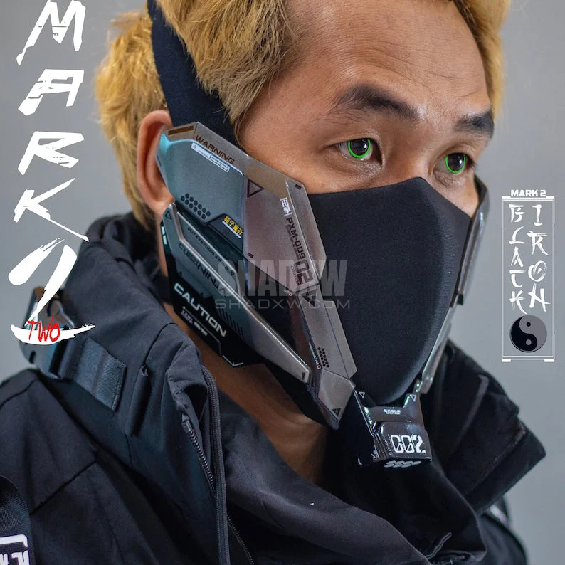 Gray Cyberpunk Mask Ninja - Image 5