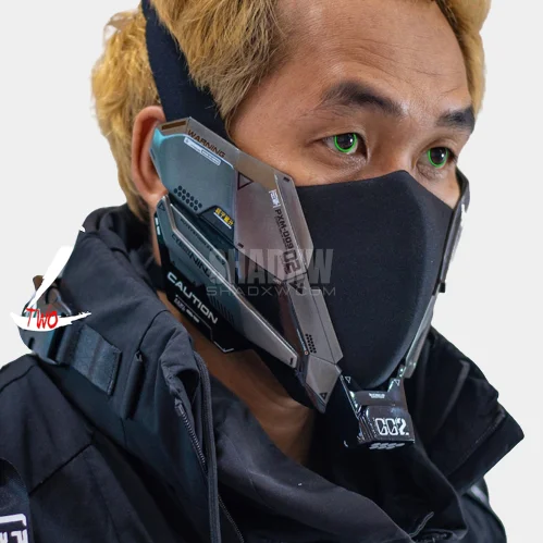 Gray Cyberpunk Mask Ninja - Image 6