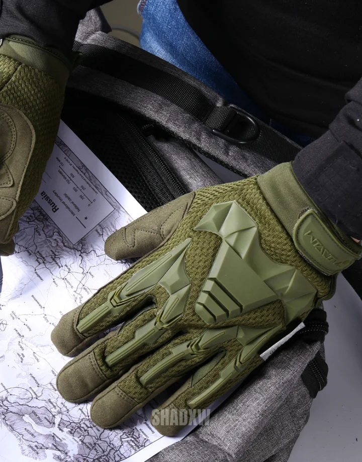 Green Army Tactical Gloves - Image 4