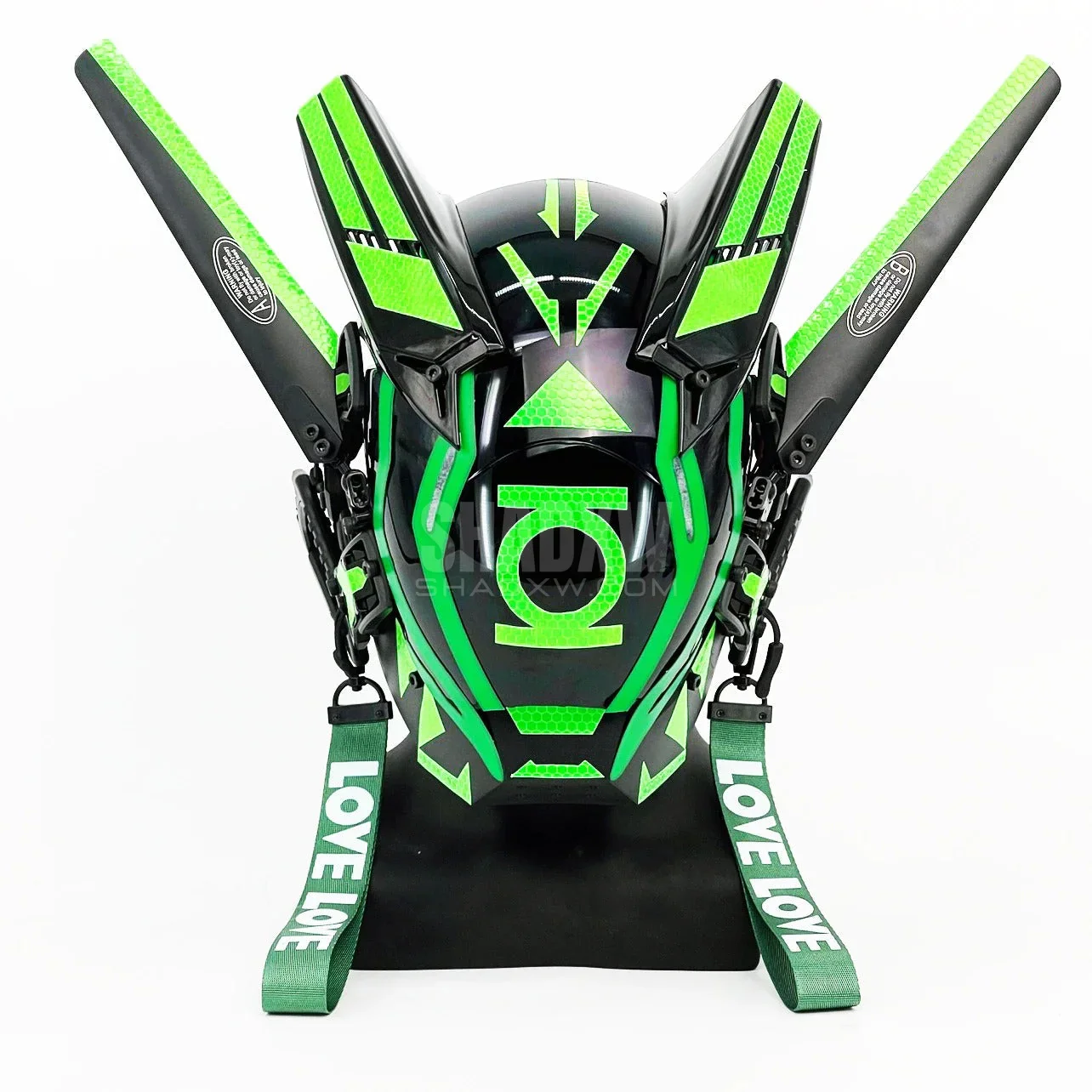 Green Cyberpunk Helmet - Image 7