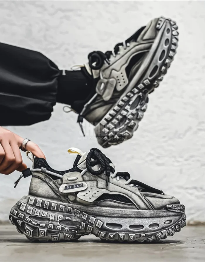 Grey Techwear Shoes - Image 6