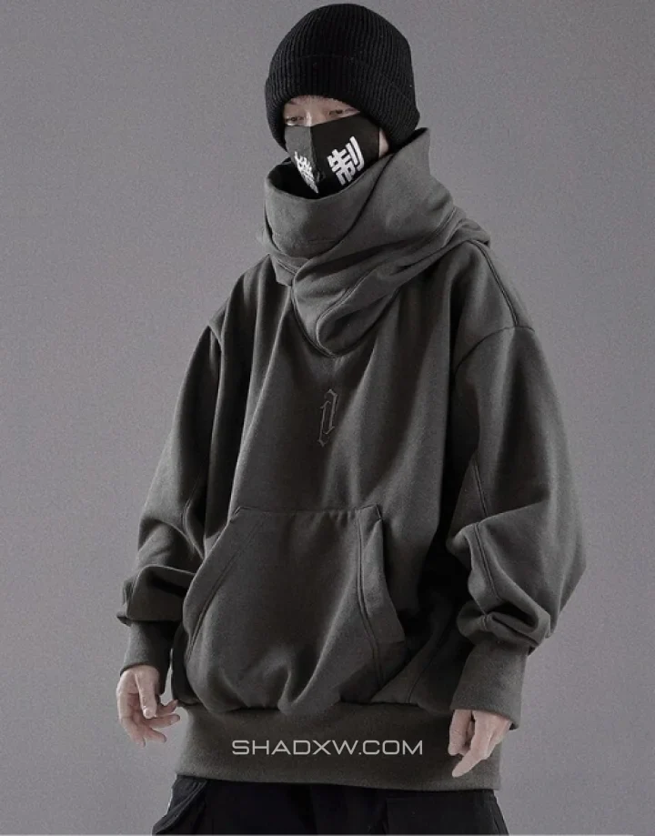 High Collar Hoodie - Image 10