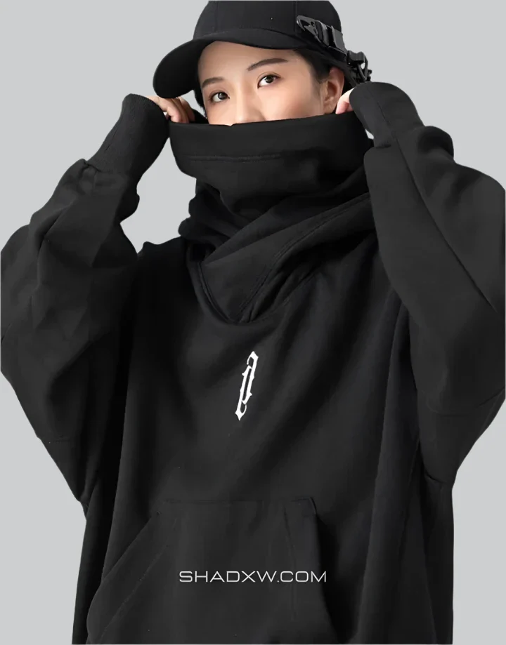 High Collar Hoodie - Image 15