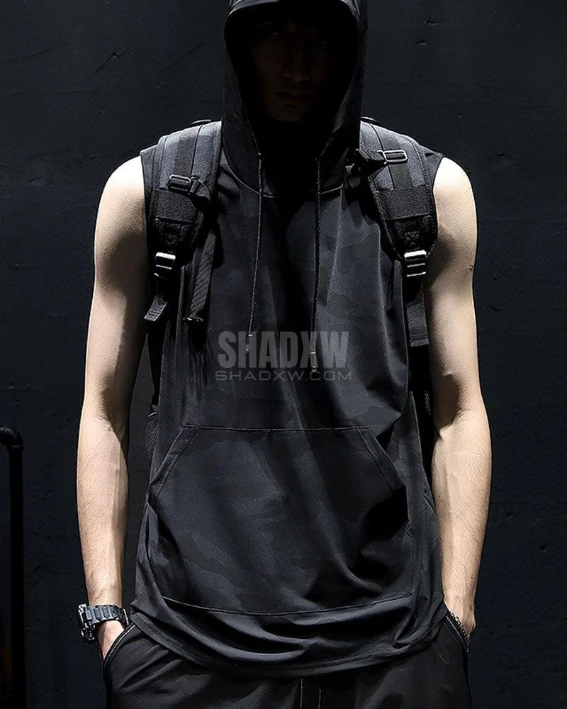 Hooded Sleeveless Shirt - Image 3