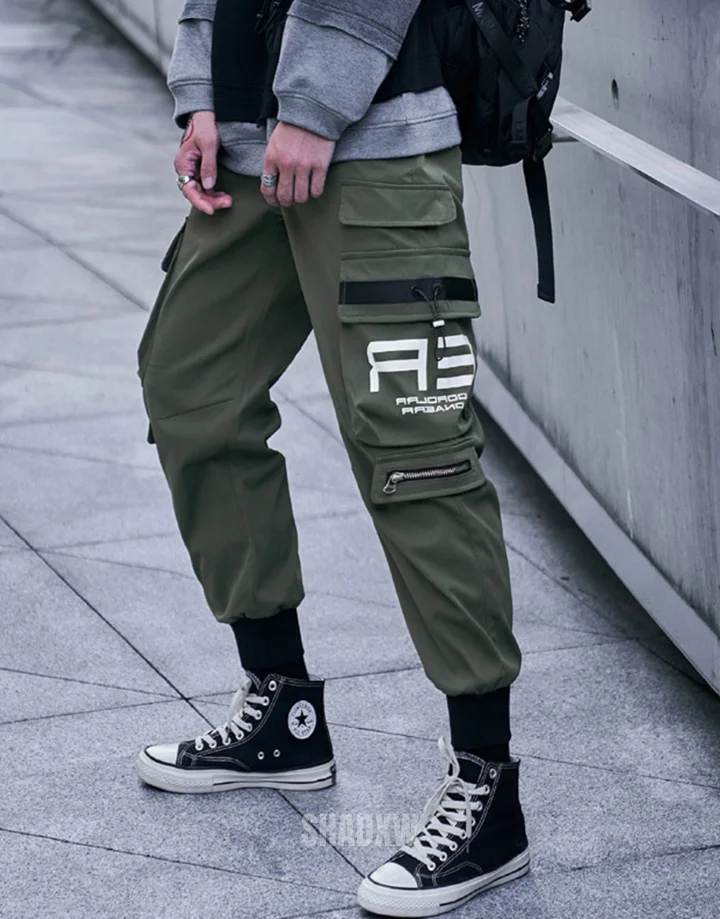 Khaki Cargo Pants Streetwear - Image 2