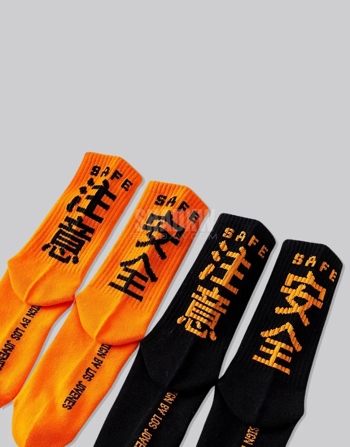 Orange and Black Socks - Image 4