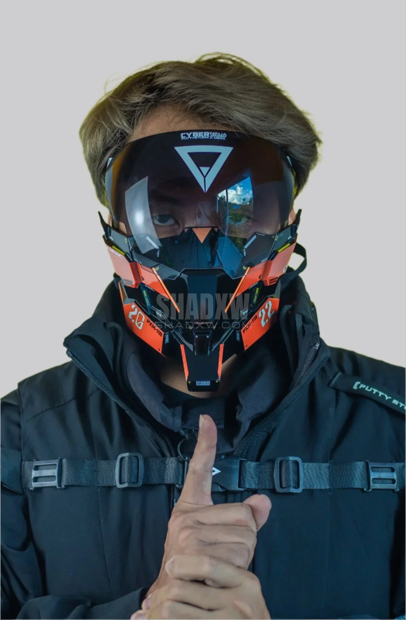 Orange Cyberpunk Mask - Image 2