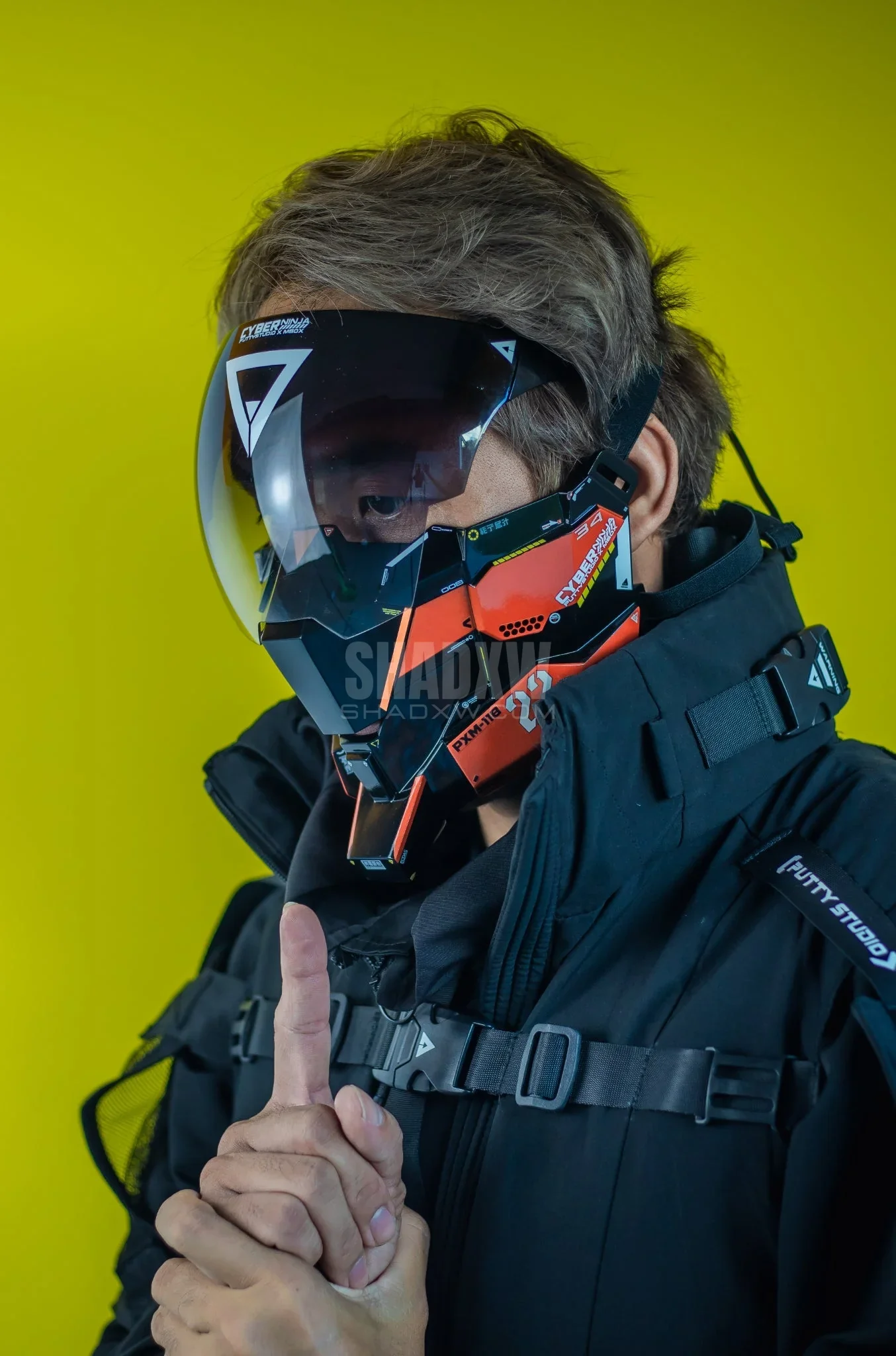 Orange Cyberpunk Mask - Image 3