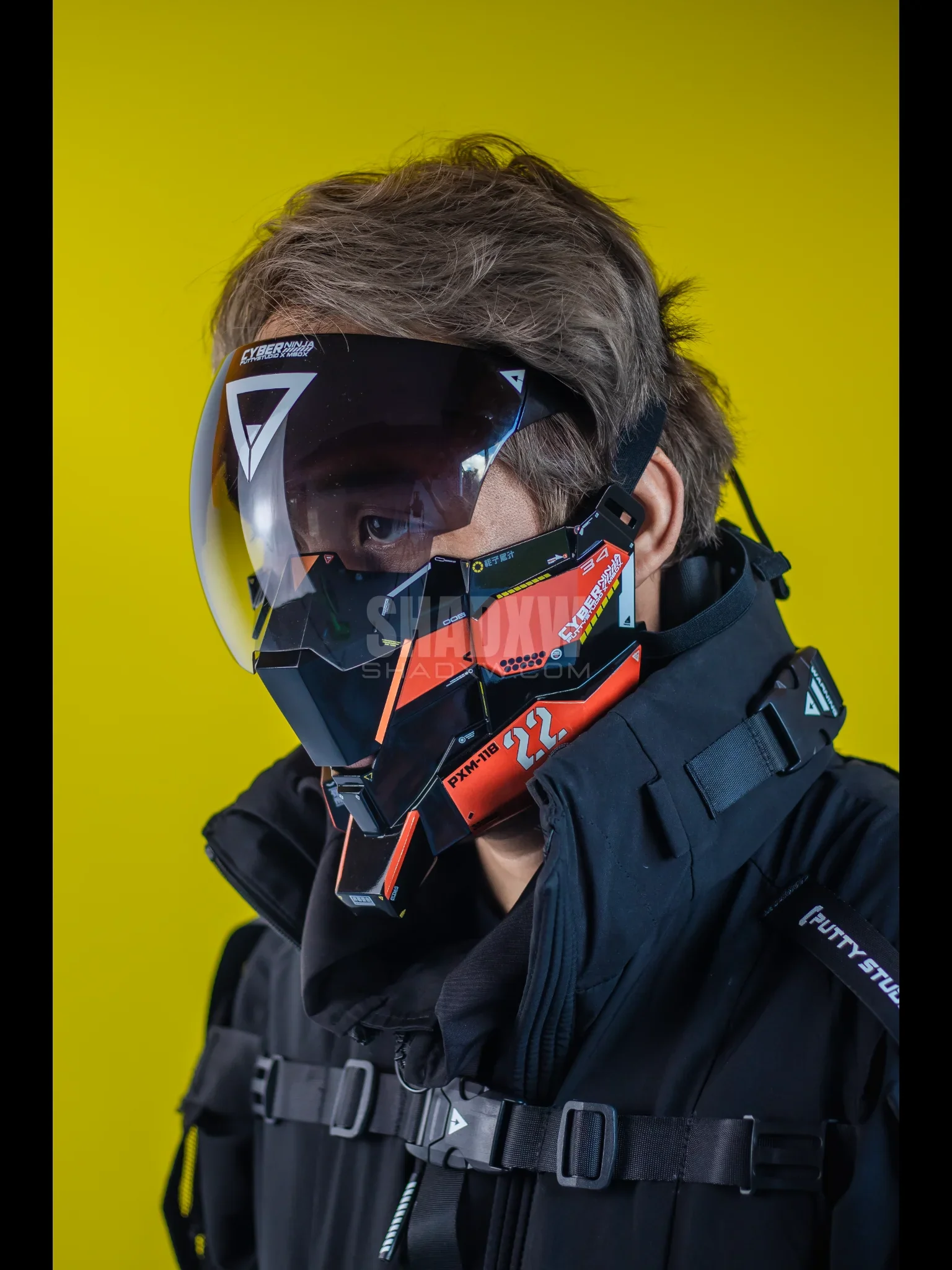 Orange Cyberpunk Mask - Image 4