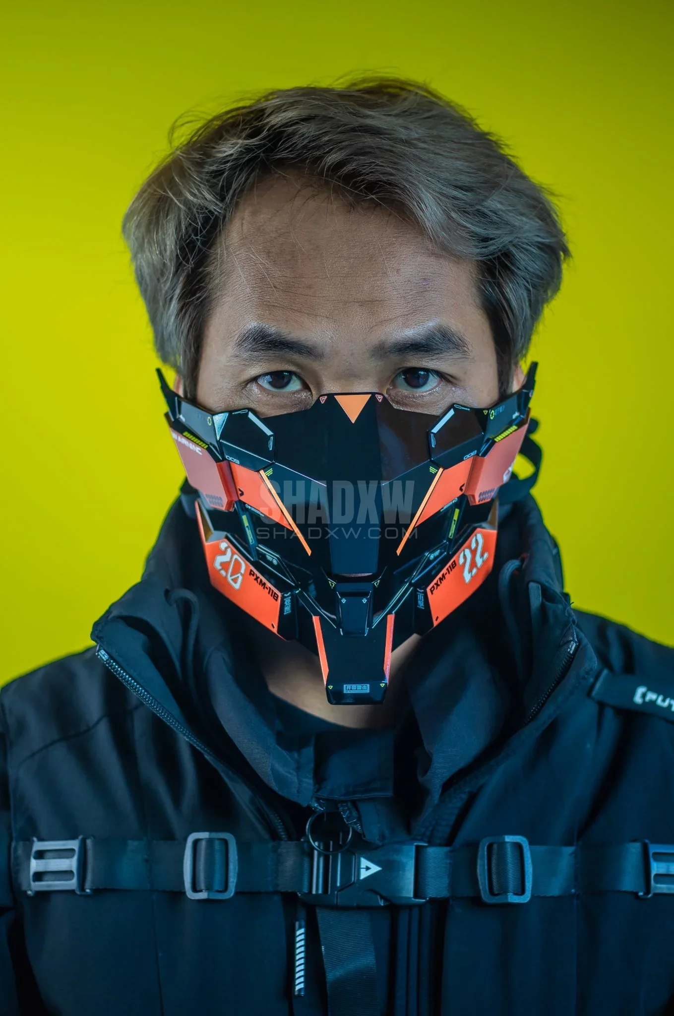 Orange Cyberpunk Mask - Image 5