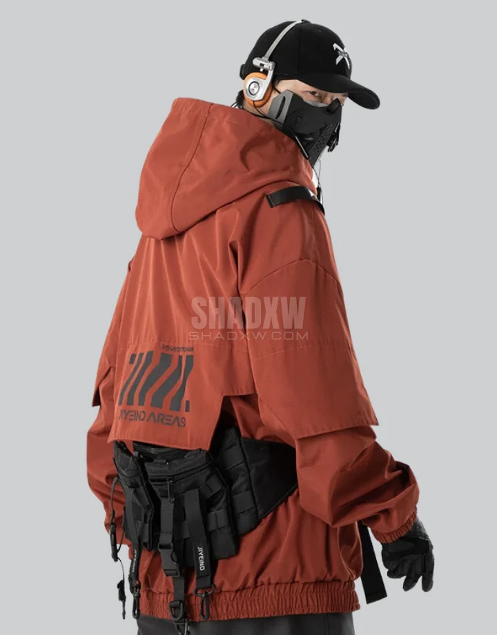 Orange Techwear Jacket - Image 2