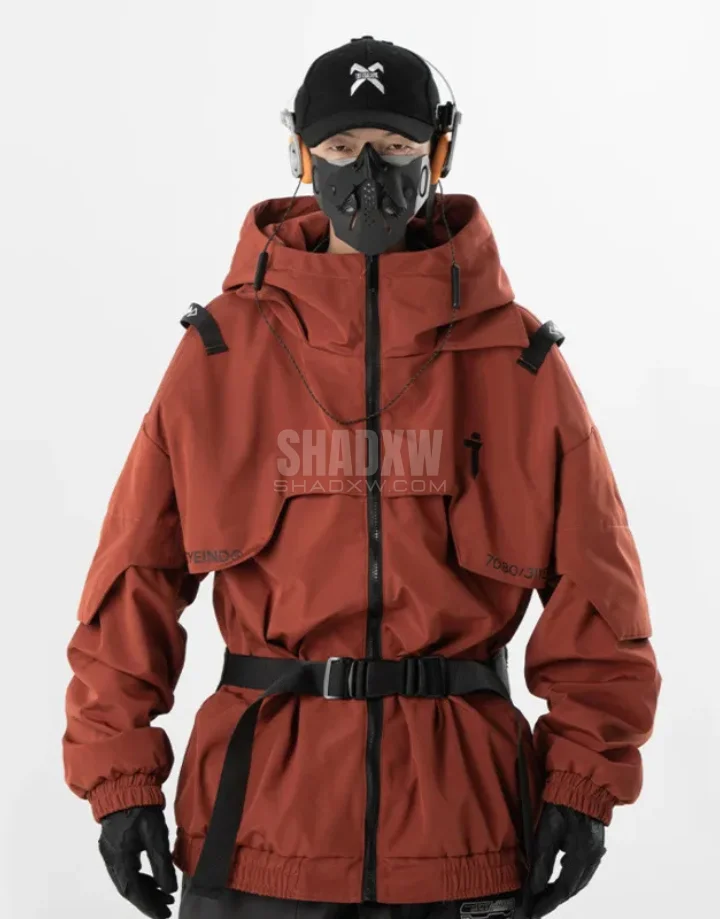 Orange Techwear Jacket - Image 3