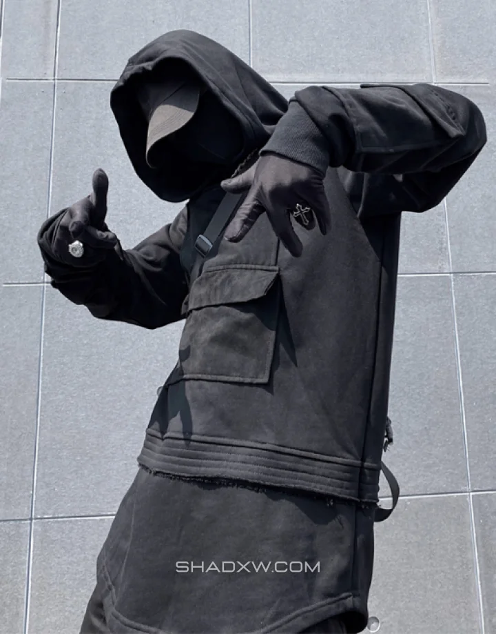 Oversized techwear hoodie - Image 9