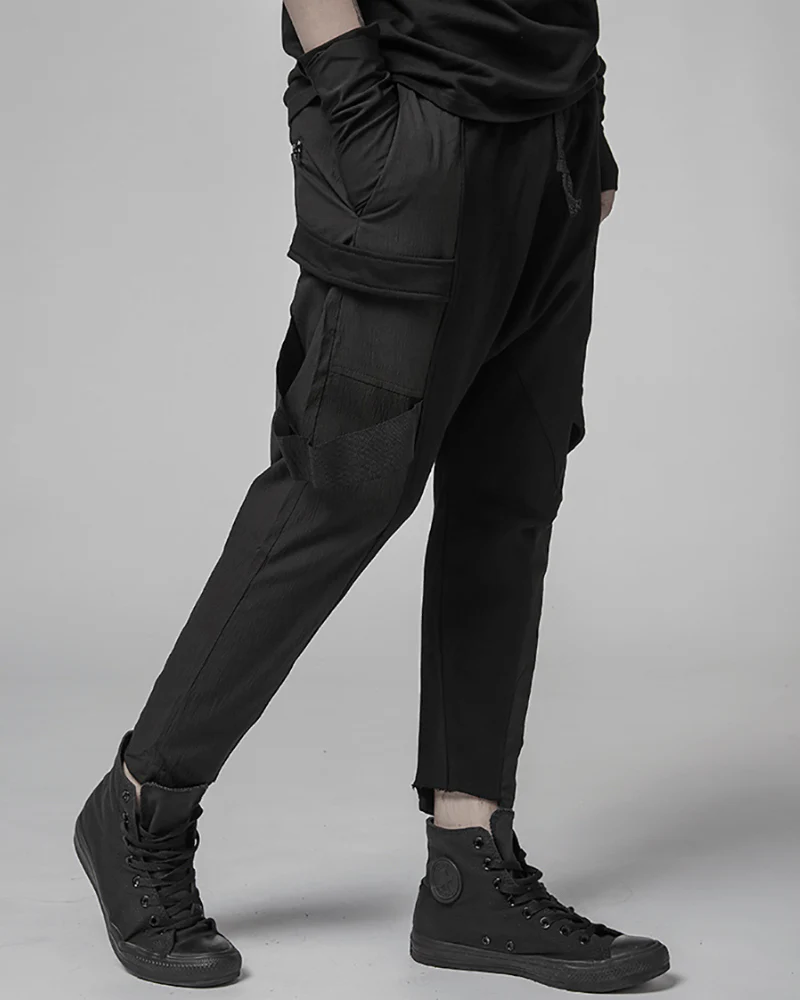 Patchwork Cargo Jeans - Image 4