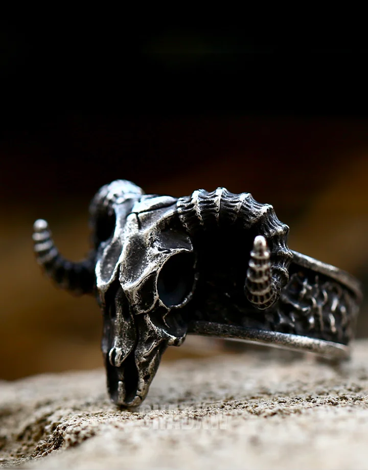 Ram Skull Ring - Image 6