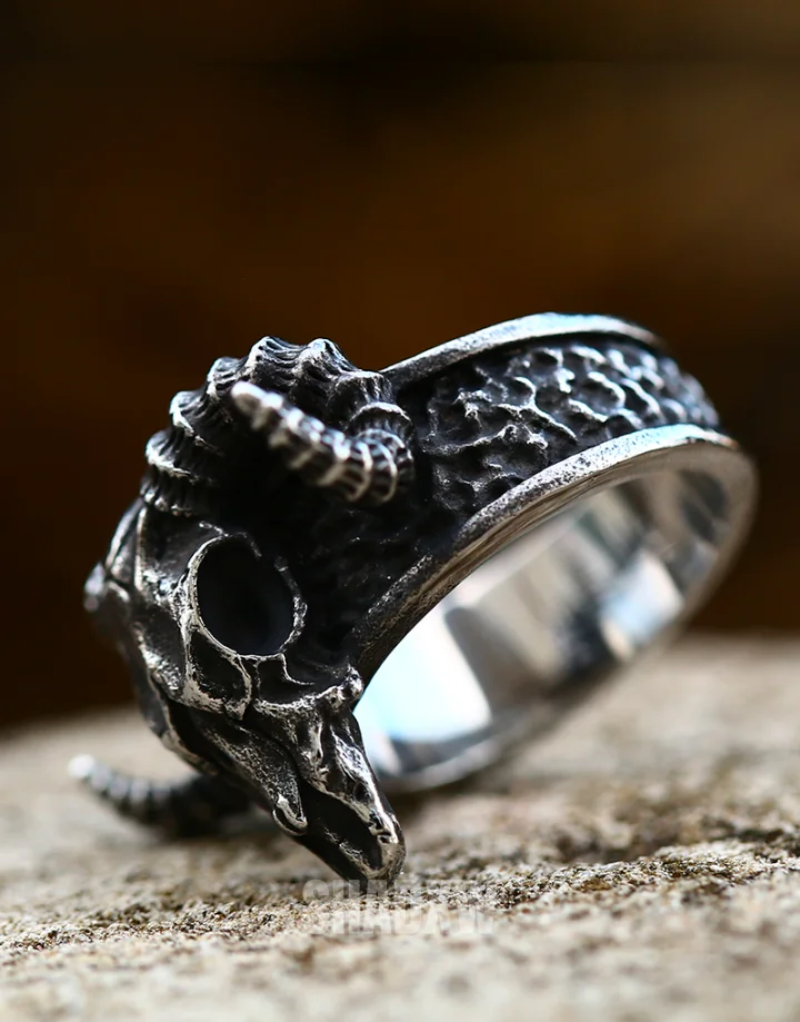 Ram Skull Ring - Image 8