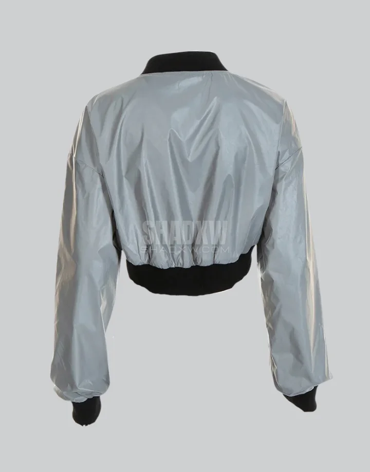 Reflective Crop Top Jacket - Image 5