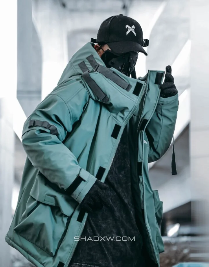 Techwear green bomber - Image 3