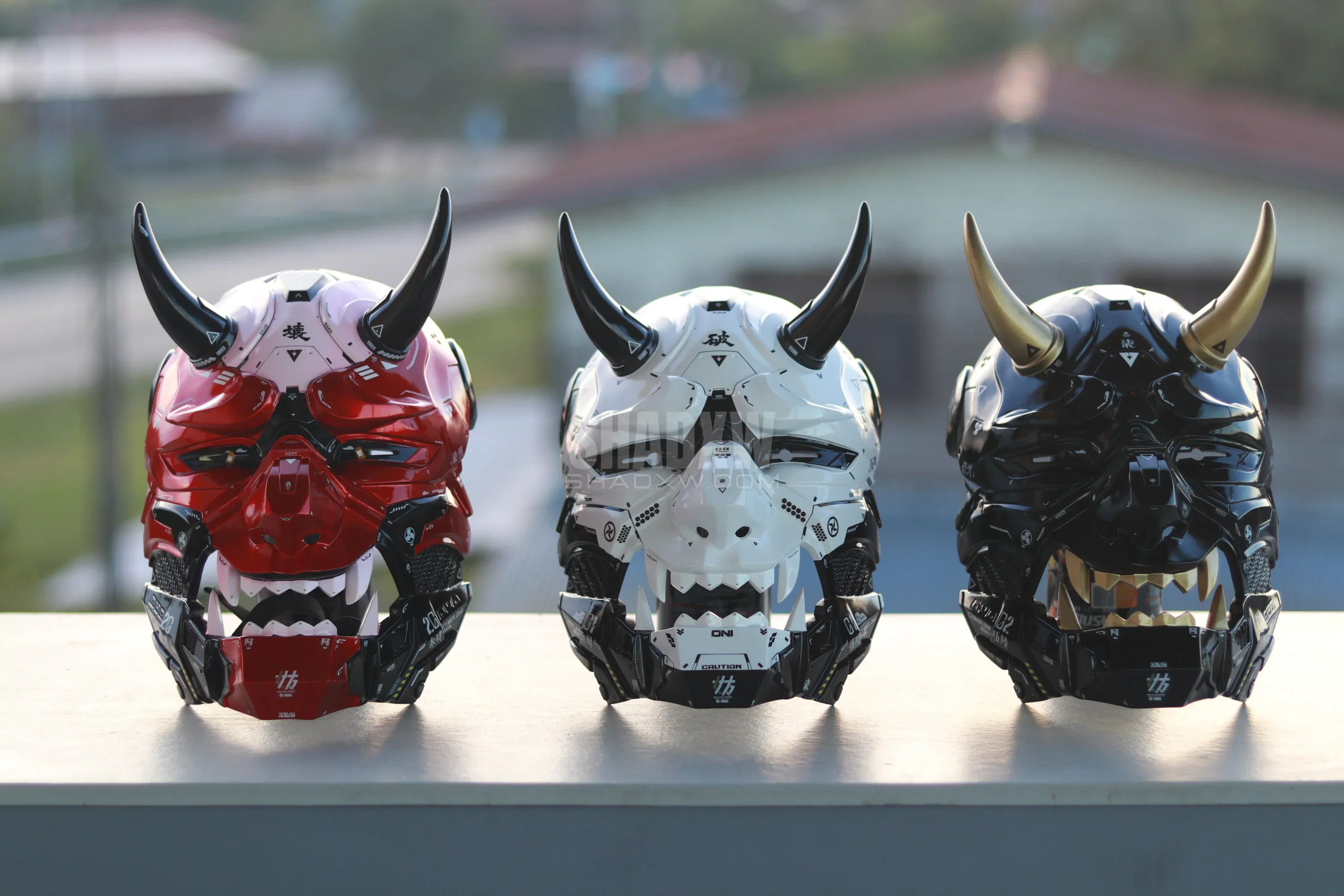 White Cyberpunk Oni mask - Image 7