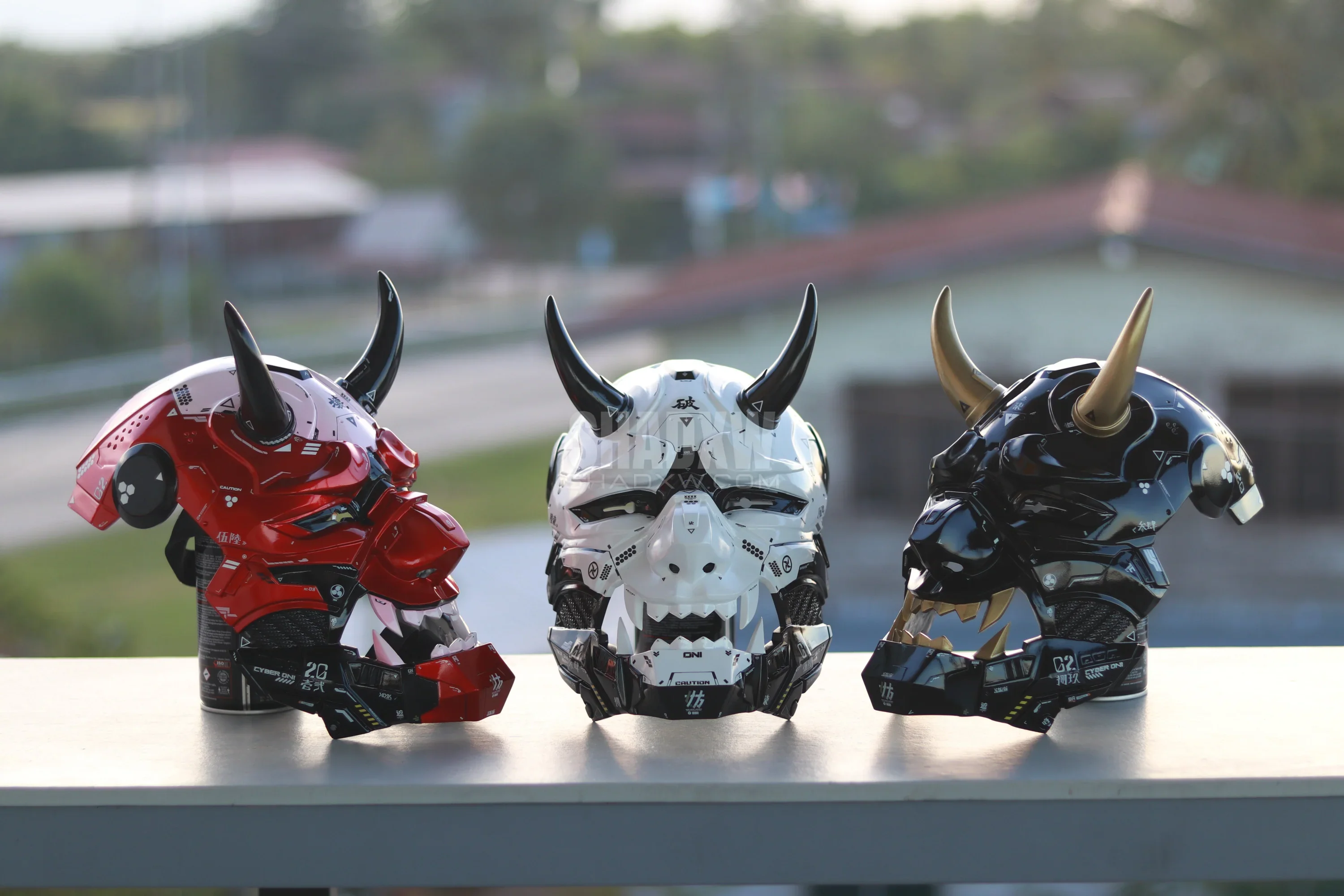White Cyberpunk Oni mask - Image 8