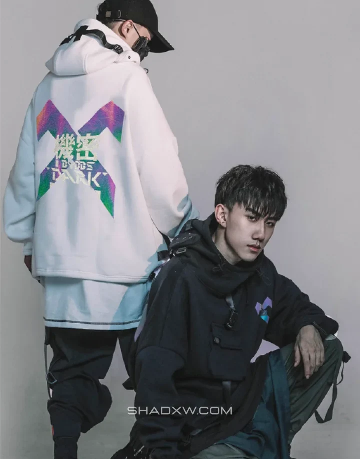White Techwear Hoodie - Image 10