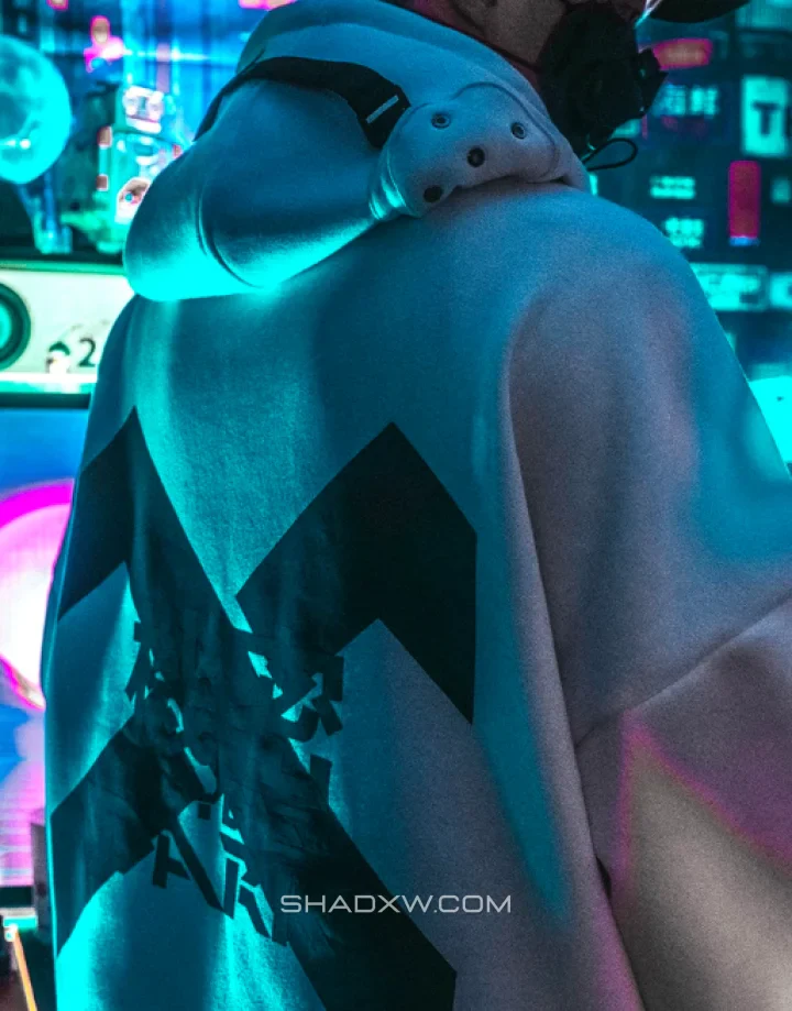 White Techwear Hoodie - Image 8