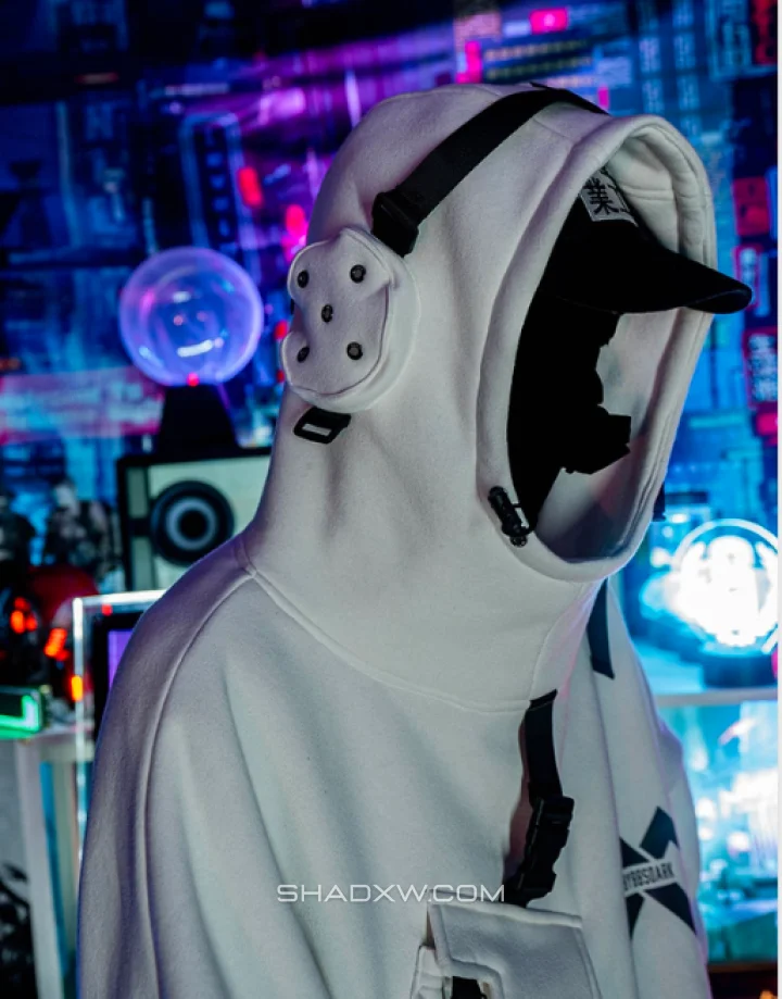White Techwear Hoodie - Image 9