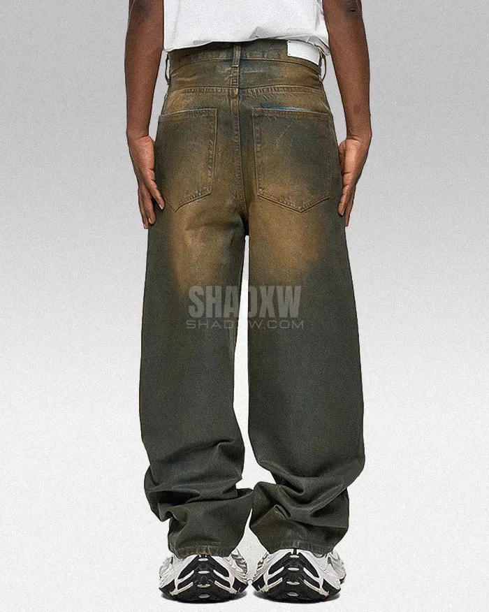 Y2K Wax Coated Jeans - Image 2