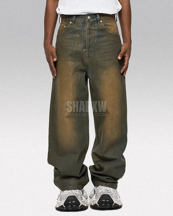 Y2K Wax Coated Jeans - Image 4