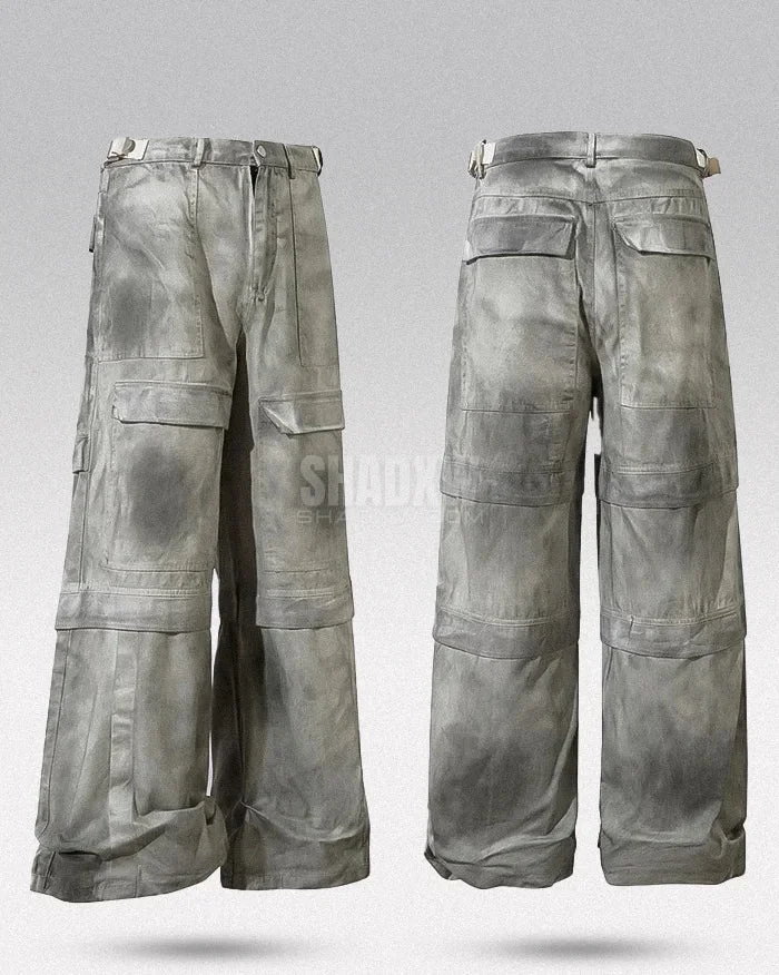 Y2K Wide Leg Jeans Grey - Image 8