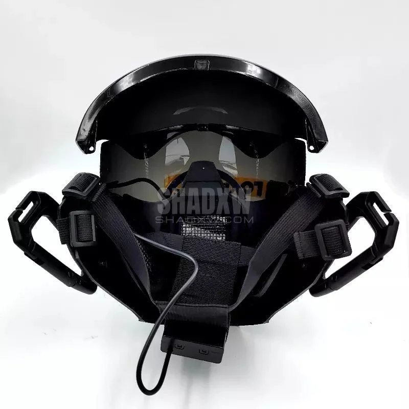 Yellow and Black Cyberpunk Helmet - Image 6