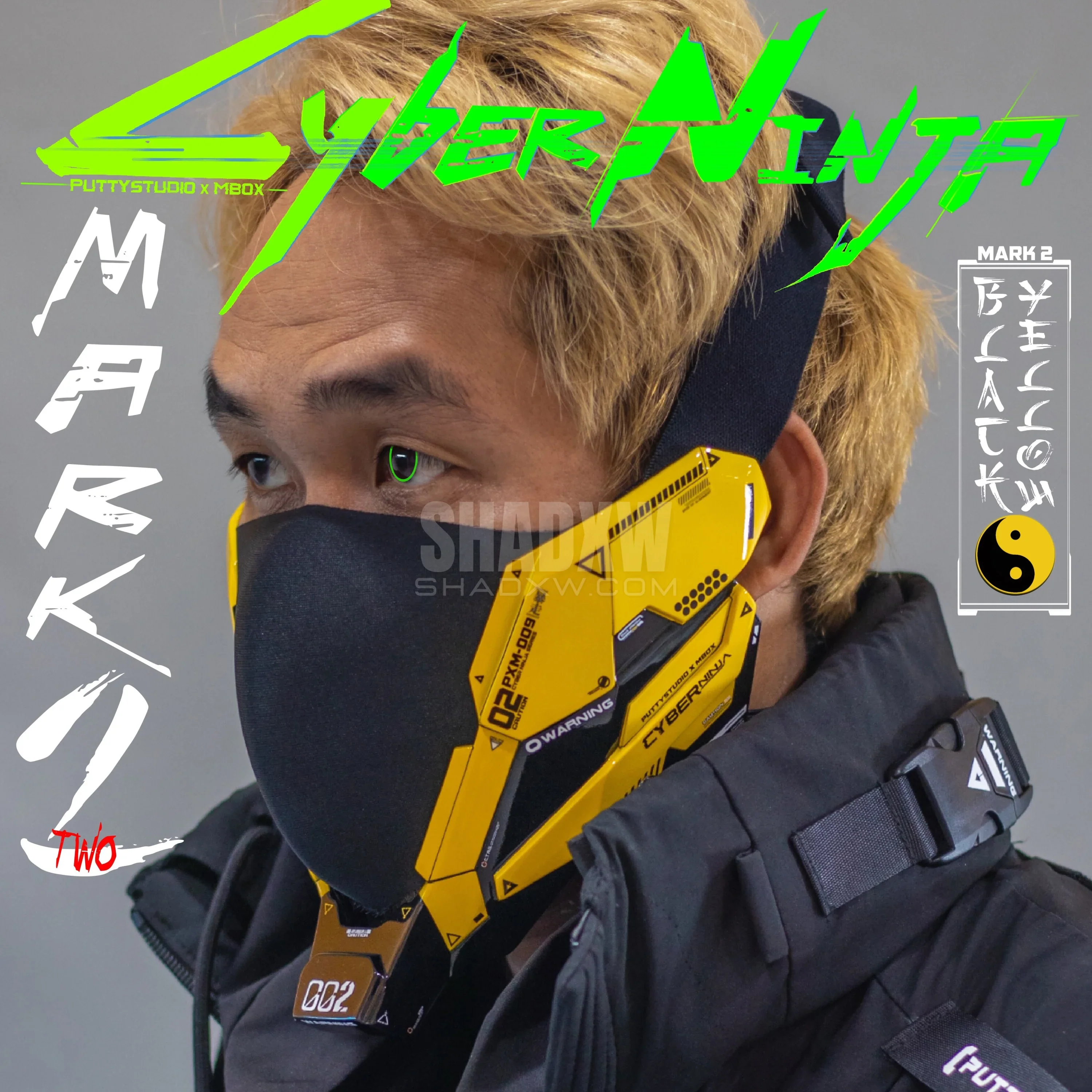 Yellow Cyberpunk Mask Ninja - Image 2